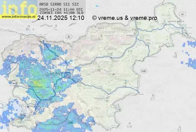 Radarska karta padavin