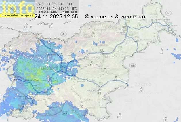 Radarska karta padavin