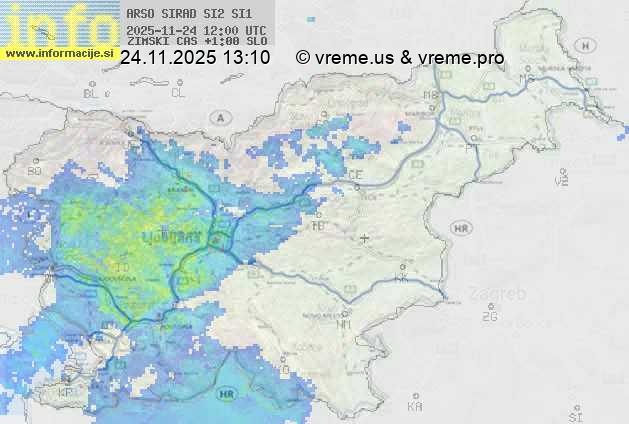 Radarska karta padavin