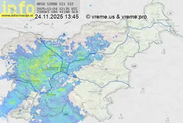 Radarska karta padavin