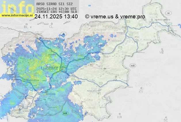 Radarska karta padavin
