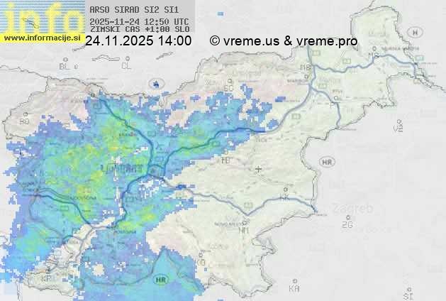 Radarska karta padavin
