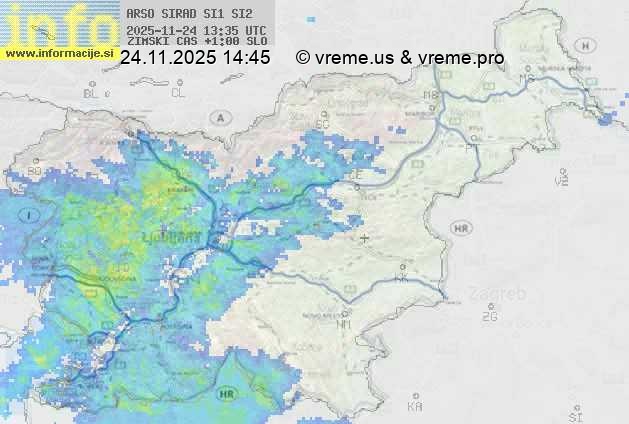 Radarska karta padavin