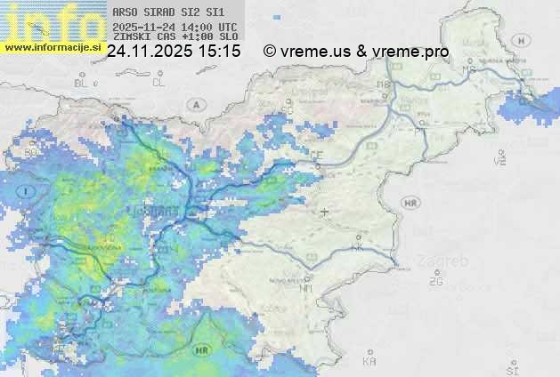 Radarska karta padavin