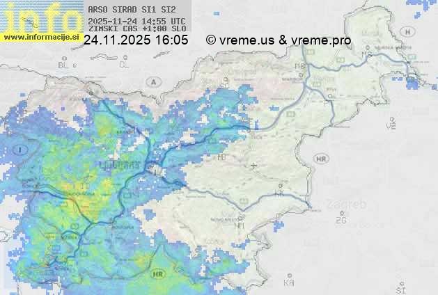 Radarska karta padavin