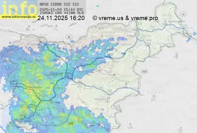 Radarska karta padavin