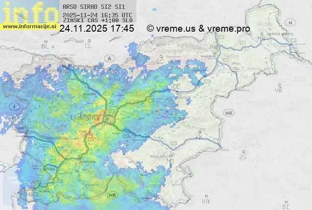 Radarska karta padavin