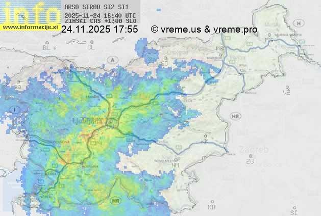 Radarska karta padavin