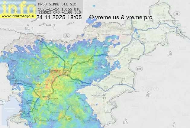 Radarska karta padavin