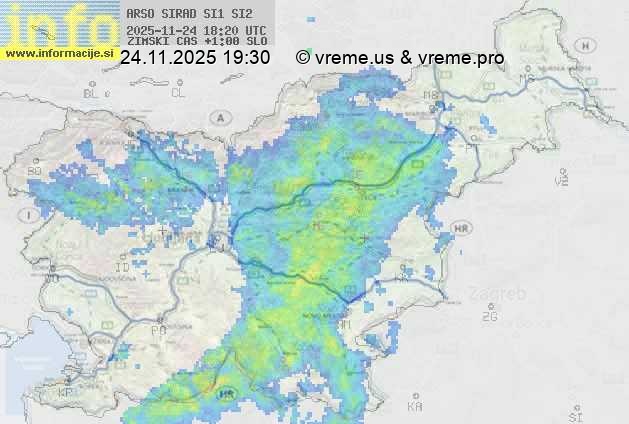 Radarska karta padavin