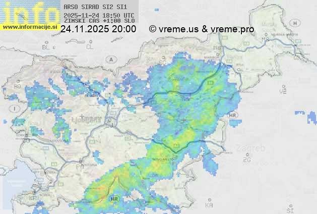 Radarska karta padavin
