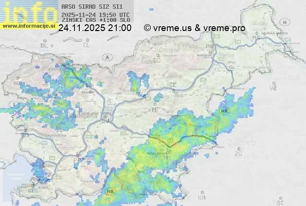 Radarska karta padavin