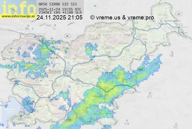 Radarska karta padavin