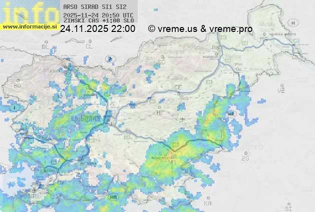 Radarska karta padavin