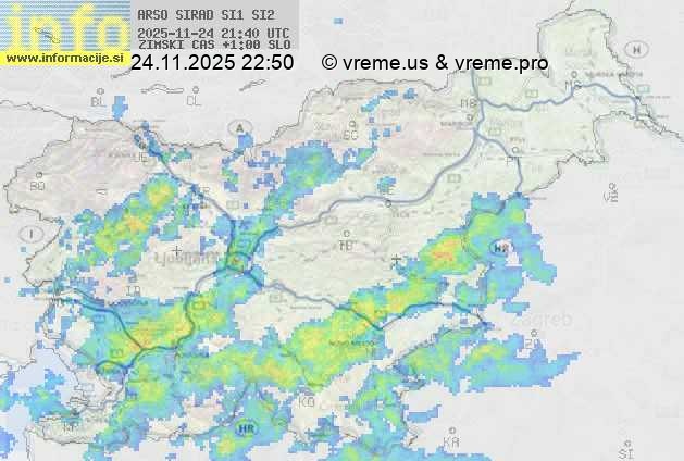 Radarska karta padavin