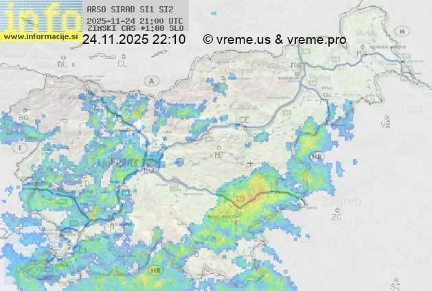 Radarska karta padavin