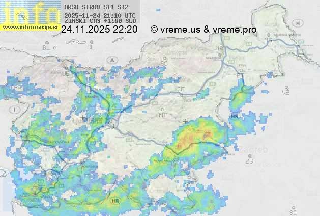 Radarska karta padavin
