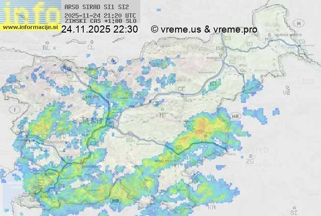 Radarska karta padavin