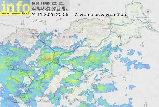 Radarska karta padavin