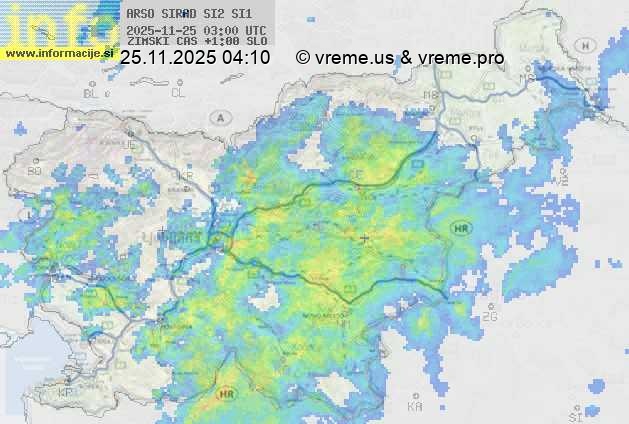 Radarska karta padavin