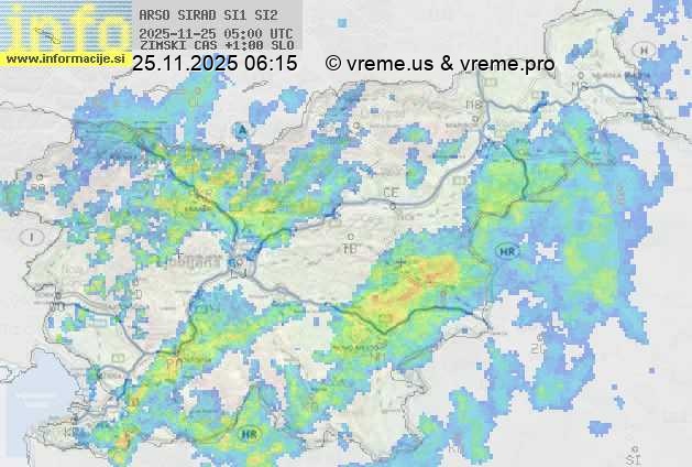 Radarska karta padavin