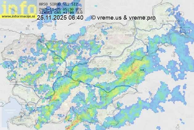 Radarska karta padavin