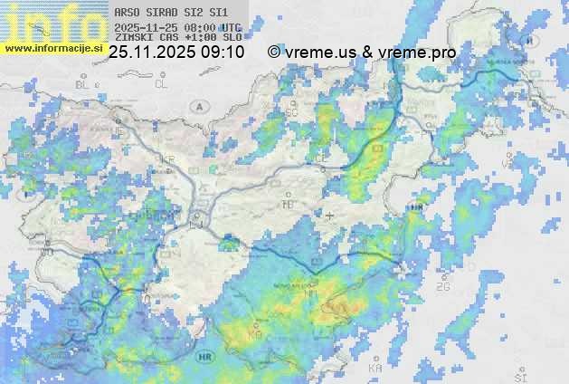 Radarska karta padavin