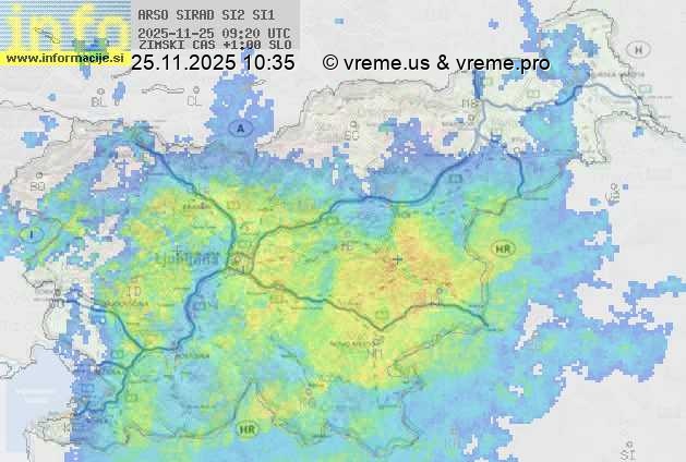 Radarska karta padavin