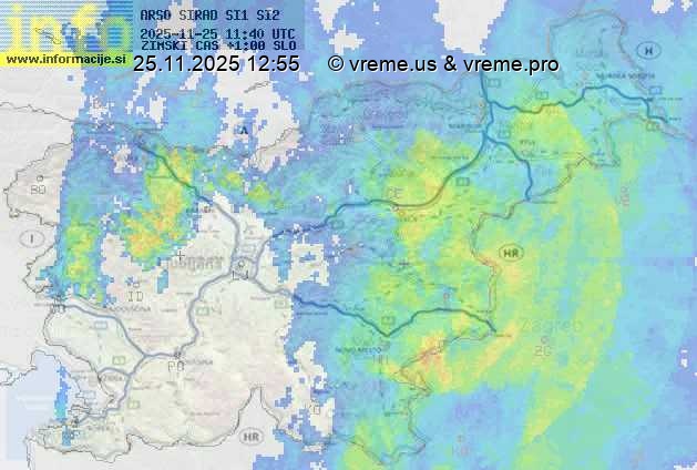 Radarska karta padavin