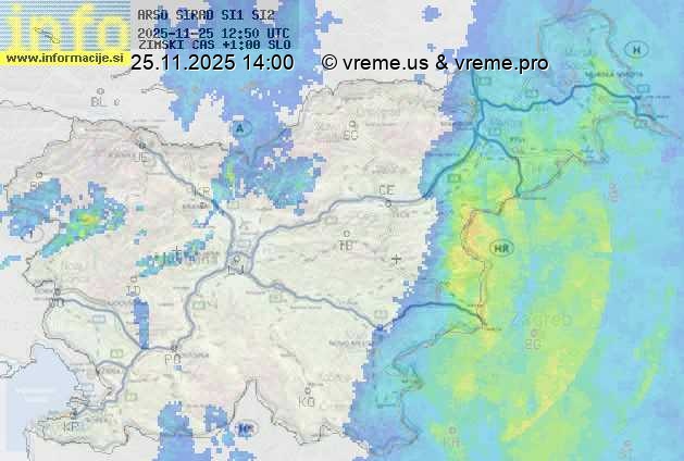 Radarska karta padavin