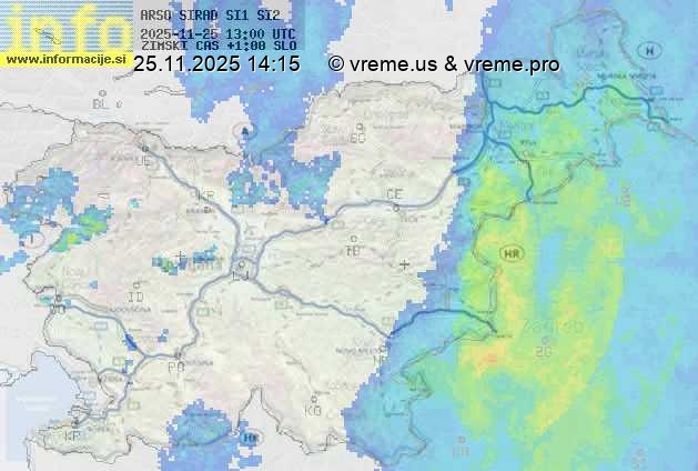 Radarska karta padavin