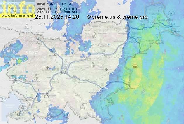 Radarska karta padavin