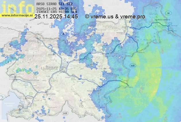 Radarska karta padavin