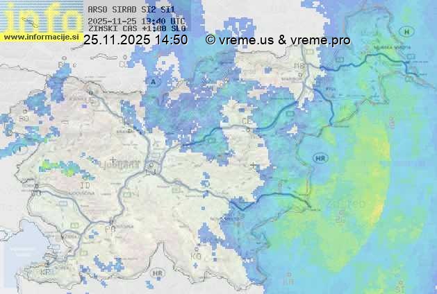 Radarska karta padavin