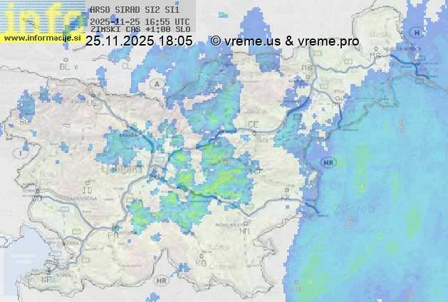 Radarska karta padavin