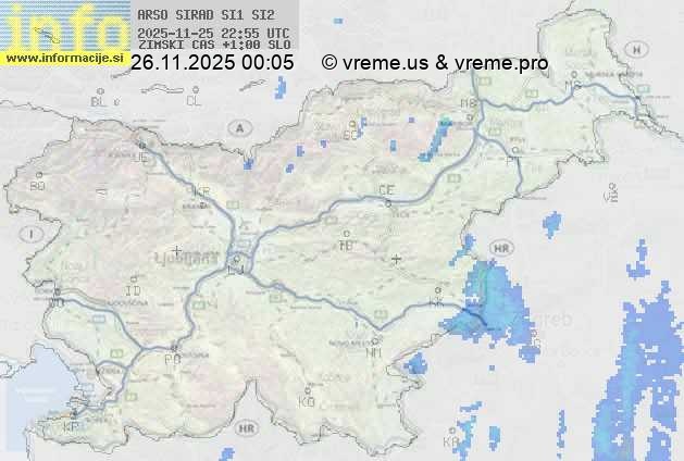 Radarska karta padavin