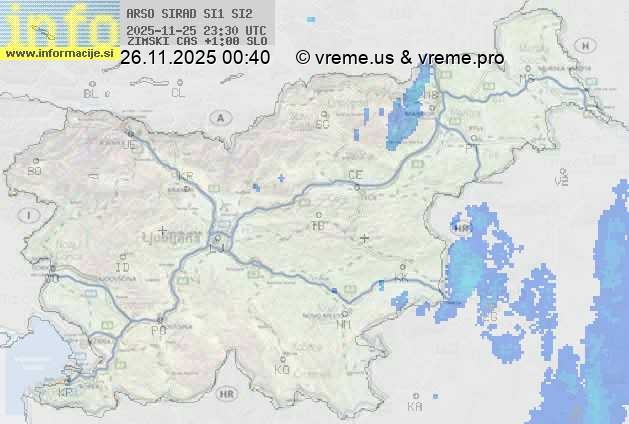 Radarska karta padavin