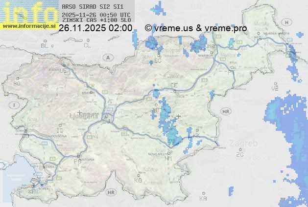 Radarska karta padavin