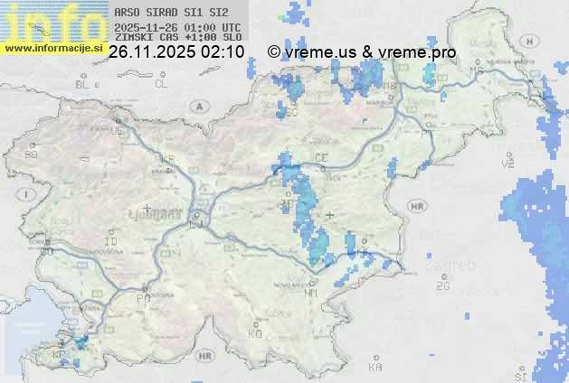 Radarska karta padavin
