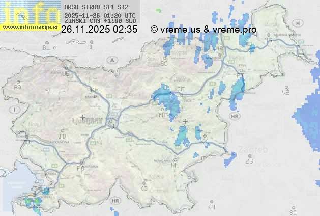 Radarska karta padavin