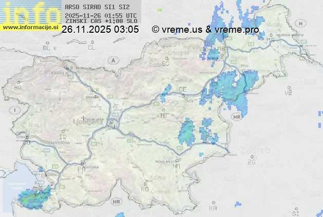 Radarska karta padavin