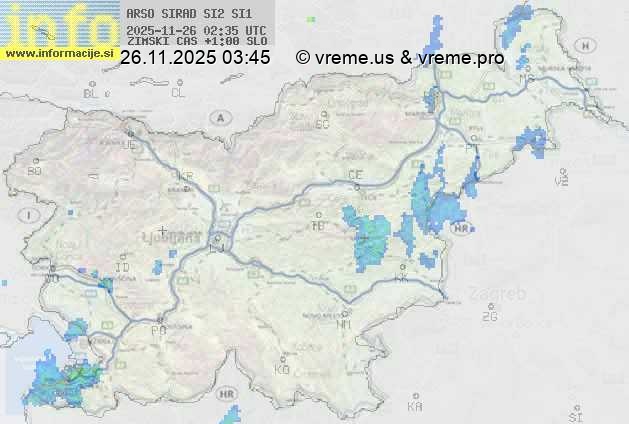 Radarska karta padavin