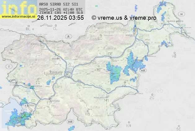 Radarska karta padavin