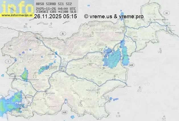 Radarska karta padavin