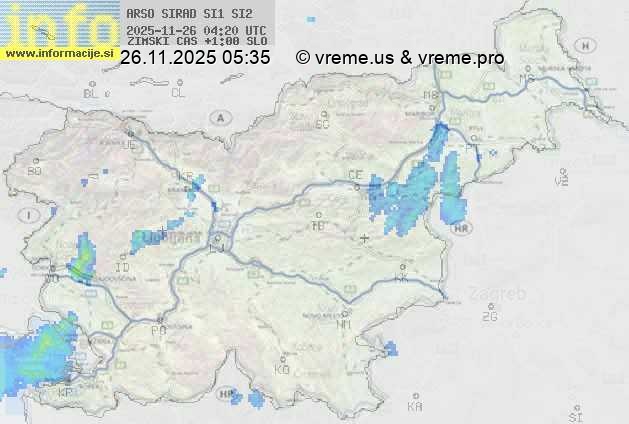 Radarska karta padavin
