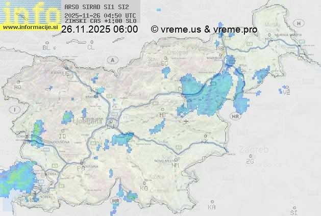 Radarska karta padavin