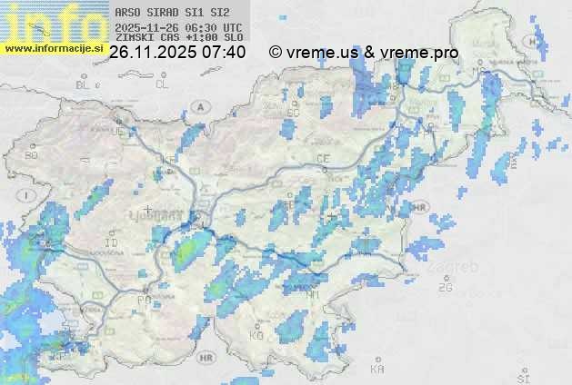 Radarska karta padavin