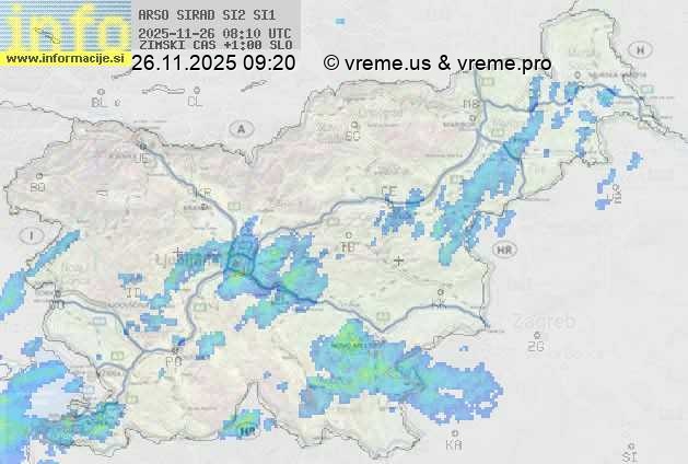 Radarska karta padavin