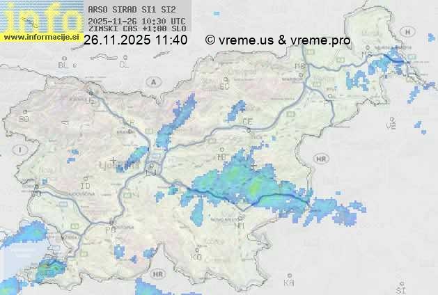 Radarska karta padavin