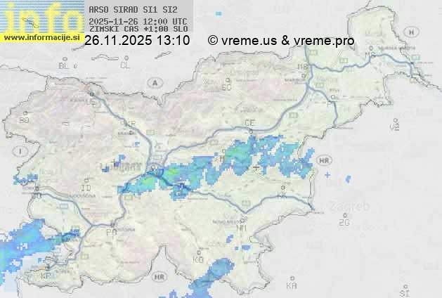 Radarska karta padavin